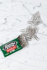 Leone Dell’Era Nickel Plated Paper Clips, Box Of 100 - Size 3