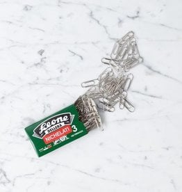 Leone Dell’Era Nickel Plated Paper Clips, Box Of 100 - Size 3
