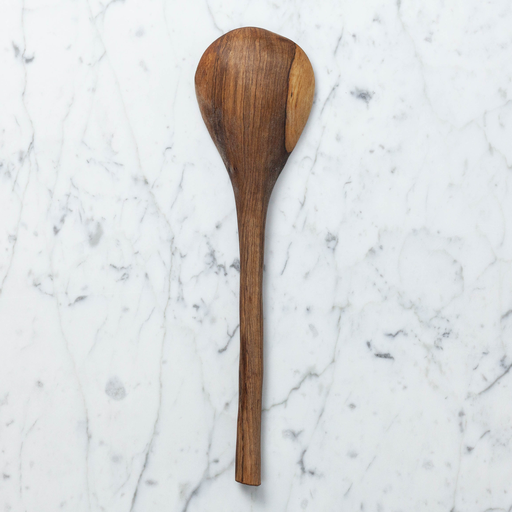 Kenyan Olivewood Deep Bowl Chunky Cooking Spoon - 11"