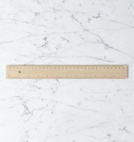 Sustainable Wood Foot Long Ruler - cm + in