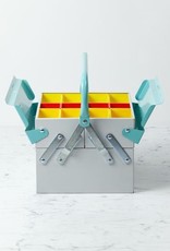Compact Italian Tool Box - Light Grey and Mint Green