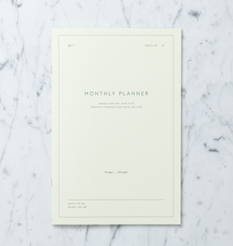 Simple Danish Monthly Planner Notebook - 7x10"