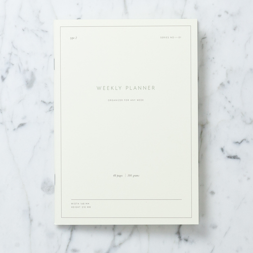 Kartotek Simple Danish Weekly Planner Notebook - A5 - 6" x 8"