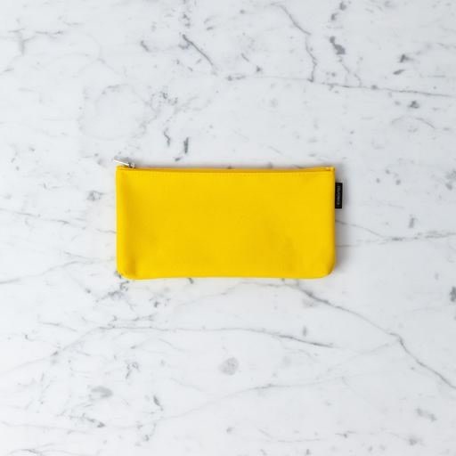 Delfonics Canvas Zipper Pouch - Slim - Yellow