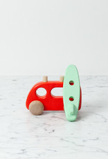 Rolling Wooden VW with Surfboard