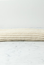 German Hand Knit Ivory Cotton Bath Mat -18 x 24"