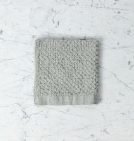 Washcloth - Japanese Lattice Waffle - Cotton + Linen - Ice Grey