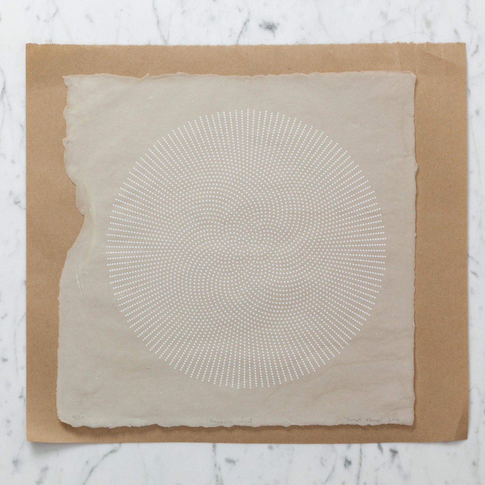 James Kleiner Spiral Print on Handmade Paper - Unframed - Edition of 10