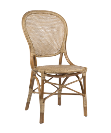 Rossini Rattan Bistro Side Chair Natural The Foundry Home Goods Rossini Rattan Bistro Side Chair Natural