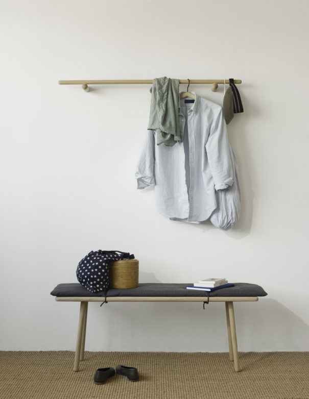 wall hanging coat rack with storage