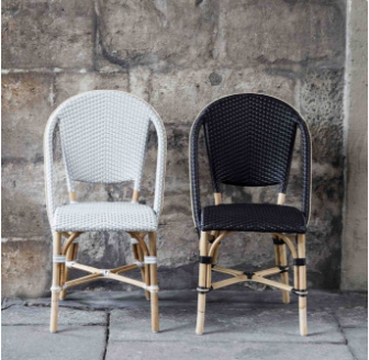 Sika-Design Sofie Rattan Bistro Side Chair - White