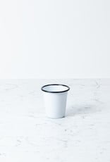 Black + White Enamel Short Tumbler - 10oz