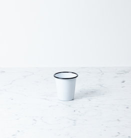 Black + White Enamel Short Tumbler - 10oz