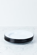 Black + White Enamel Dinner Plate - 10.25"