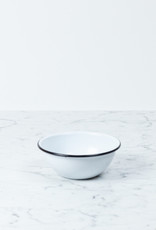 Black + White Enamel Cereal Bowl - 6.25"