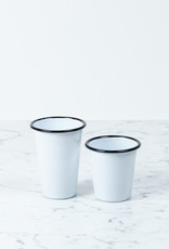 Black + White Enamel Tall Tumbler - 14oz