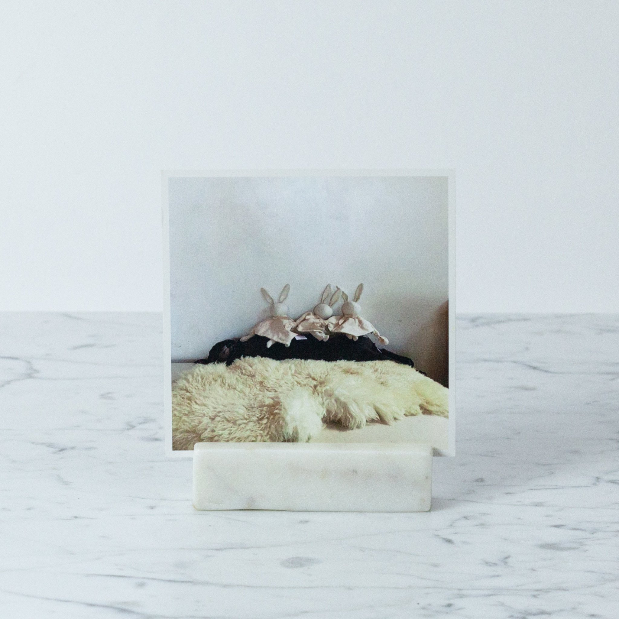 Long Marble Card Holder - 4"