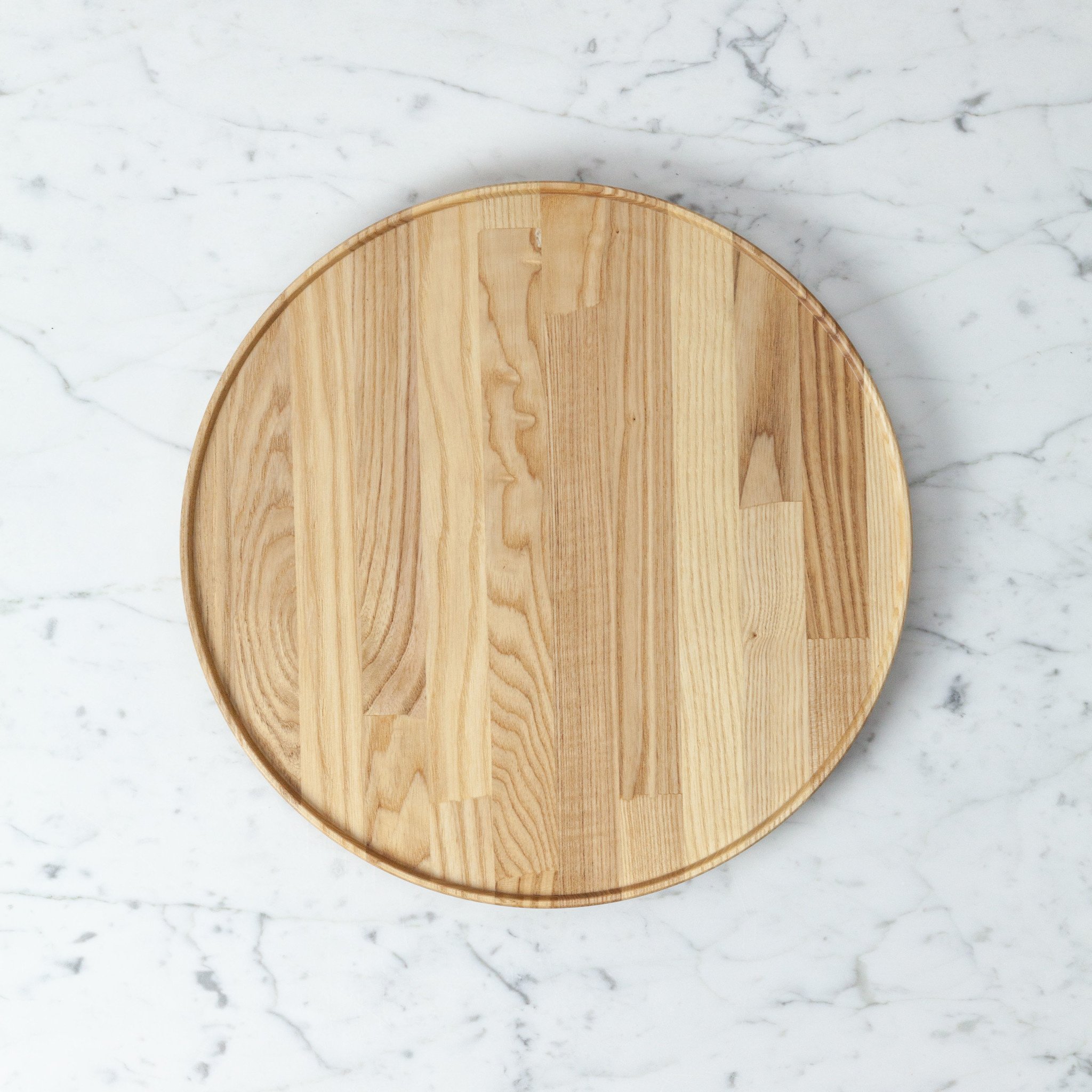 Hasami Ash Wood Round Tray Extra, Extra Large Wooden Tray