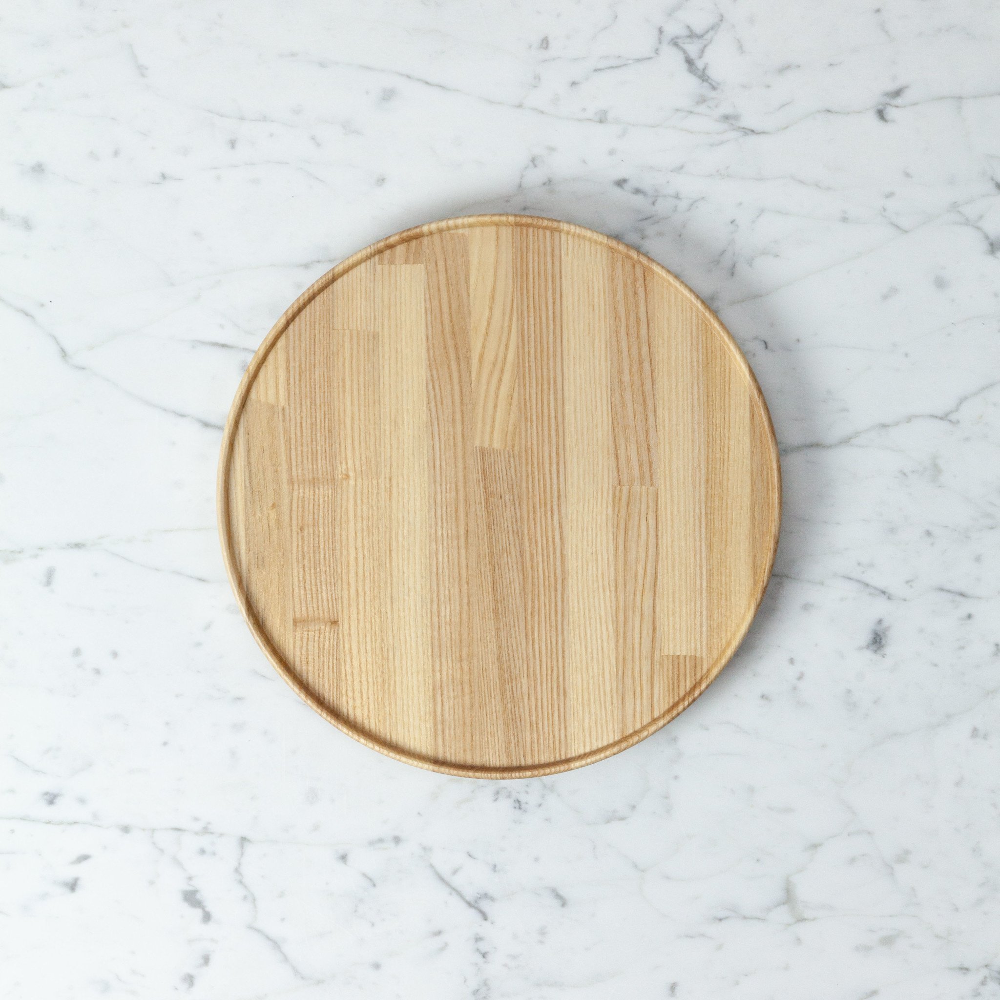 Hasami Ash Wood Round Tray - Large - 10'' x 3/4''