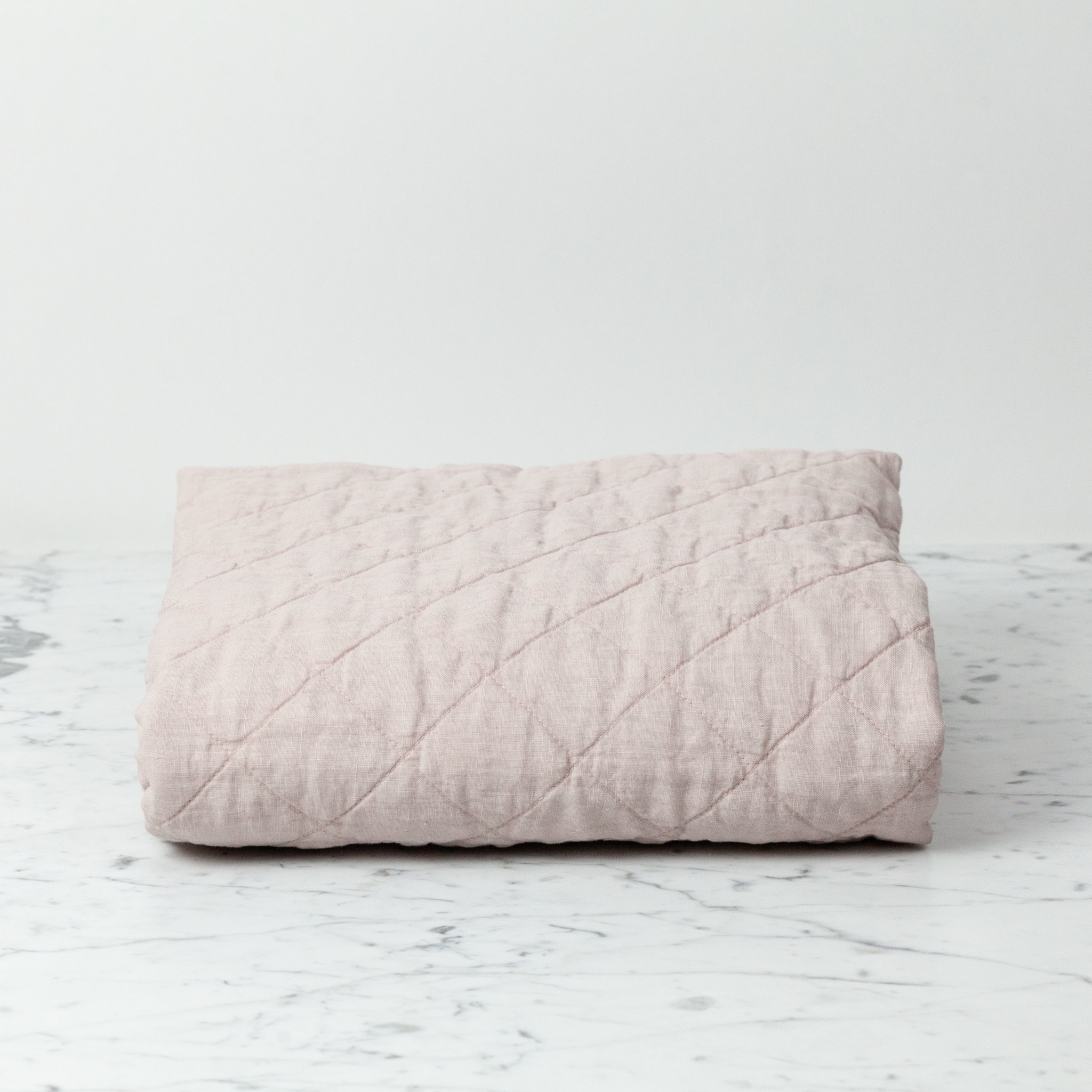 Ida Vintage Linen Baby Comforter Blush 36 X 50 The Foundry