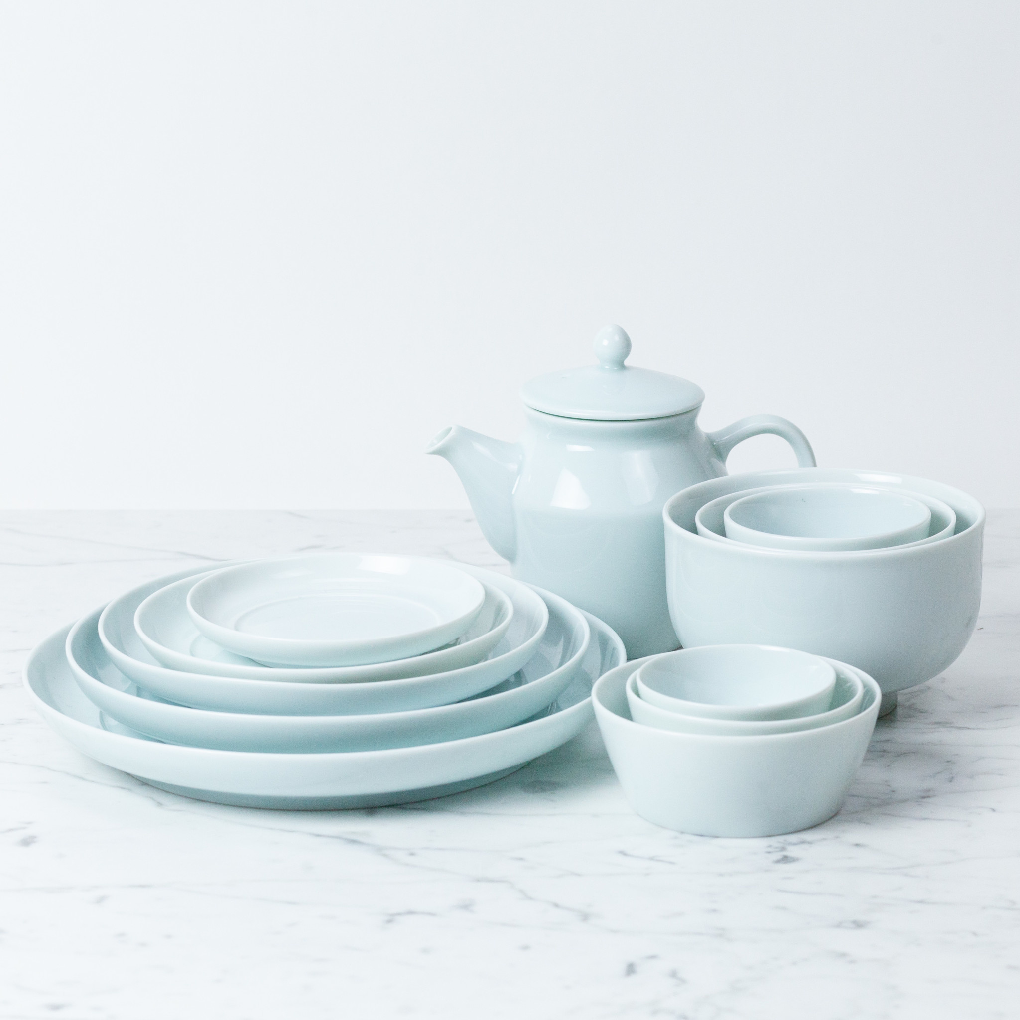 MIZU MIZU mizu-mizu Round Porcelain Plate - Bluish White - 6''