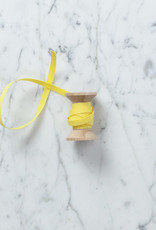 Italian Cotton Ribbon 1/4" Wide- Sold Per Yard- Lemon