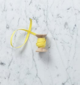 Italian Cotton Ribbon 1/4" Wide- Sold Per Yard- Lemon