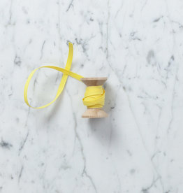 Italian Cotton Ribbon - Lemon - 1/4 in Width - Sold Per Yard