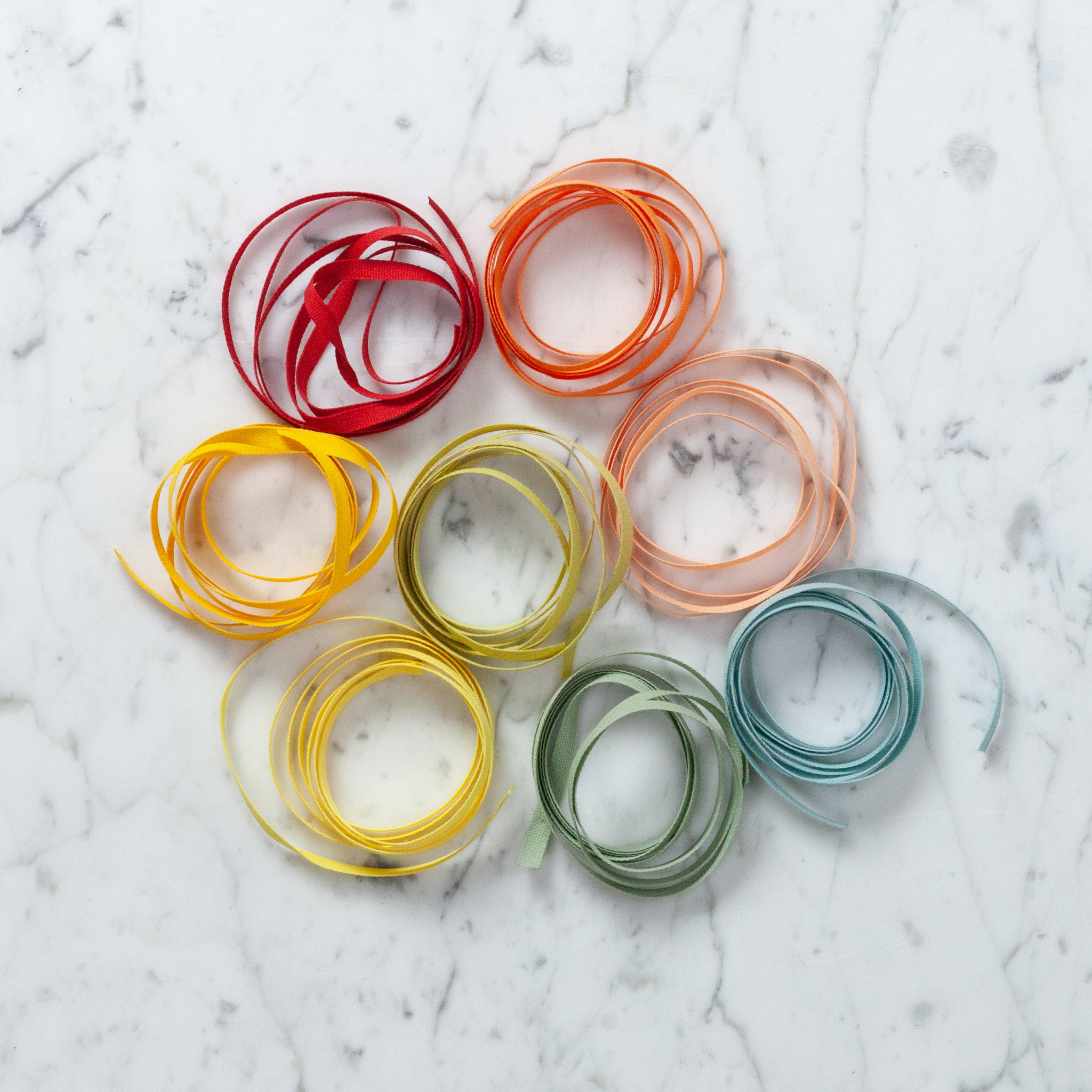 Italian Cotton Ribbon 1/4" Wide- Sold Per Yard- Lemon