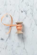 Italian Cotton Ribbon - Peach Pink - 1/4 in Width - Sold Per Yard
