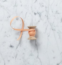Italian Cotton Ribbon - Peach Pink - 1/4 in Width - Sold Per Yard