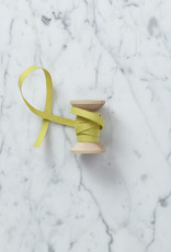 Italian Cotton Ribbon 1/4" Wide- Sold Per Yard- Chartreuse Green