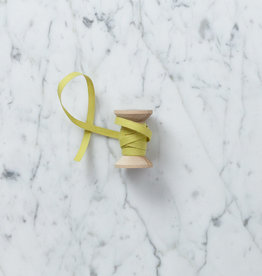 Italian Cotton Ribbon - Chartreuse - 1/4 in WIdth - Sold Per Yard