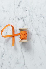 Italian Cotton Ribbon 1/4" Wide- Sold Per Yard- Melon Orange