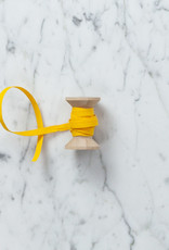 Italian Cotton Ribbon 1/4" Wide- Sold Per Yard- Marigold Yellow