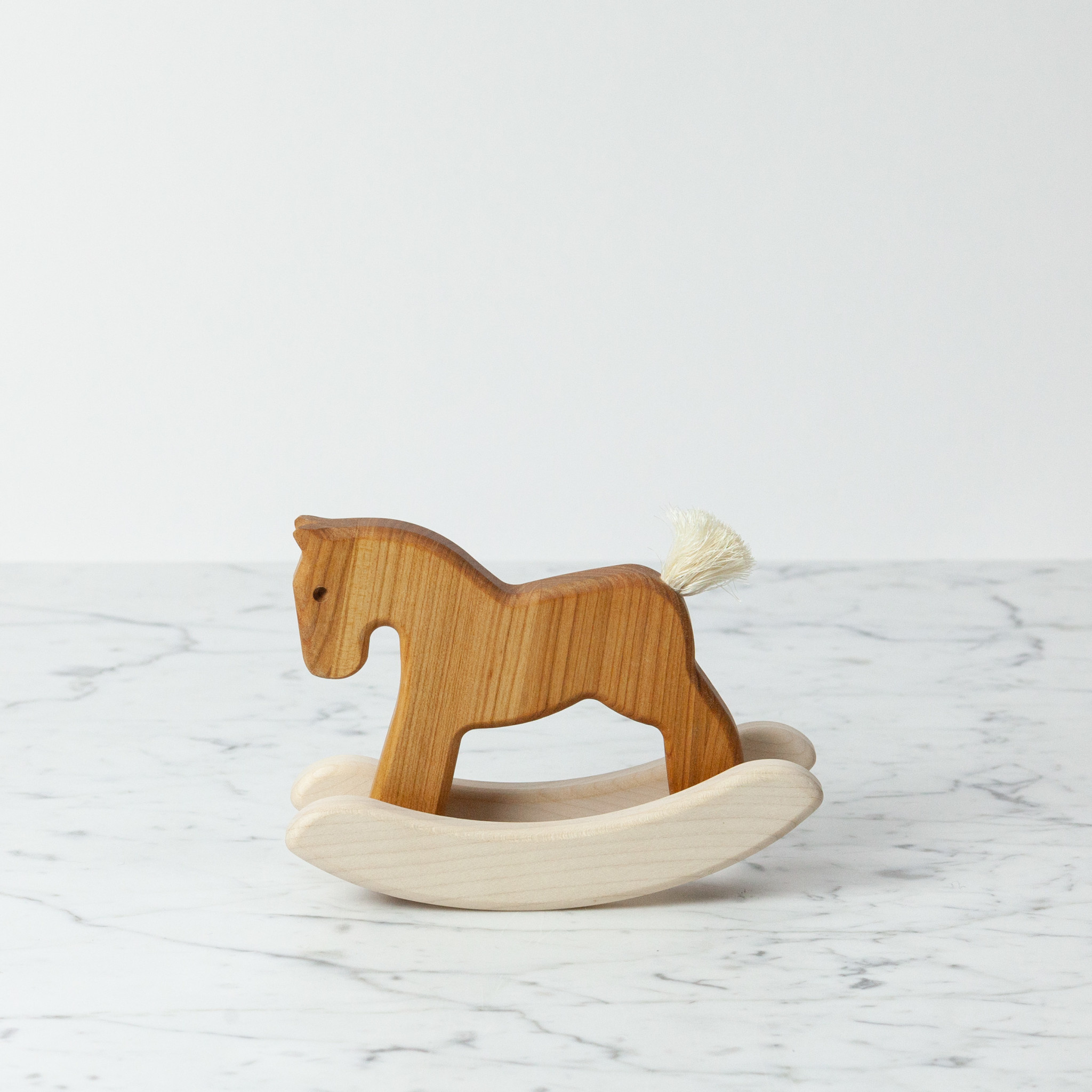 miniature wooden rocking horse