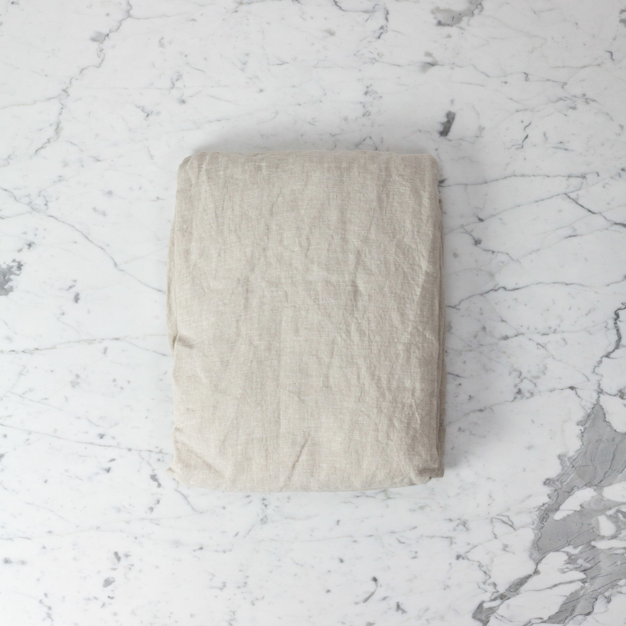 Linen Fitted Sheet - King - Natural