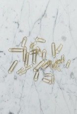 20 Assorted Brass Plated Paperclips in Muslin Bag