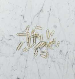 20 Assorted Brass Plated Paper Clips in Muslin Bag - 20 grams