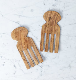 Olivewood Salad Tossing Hand Claws - 8"