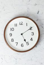 Lemnos Clocks Japanese Root Round Clock - Brown -13"