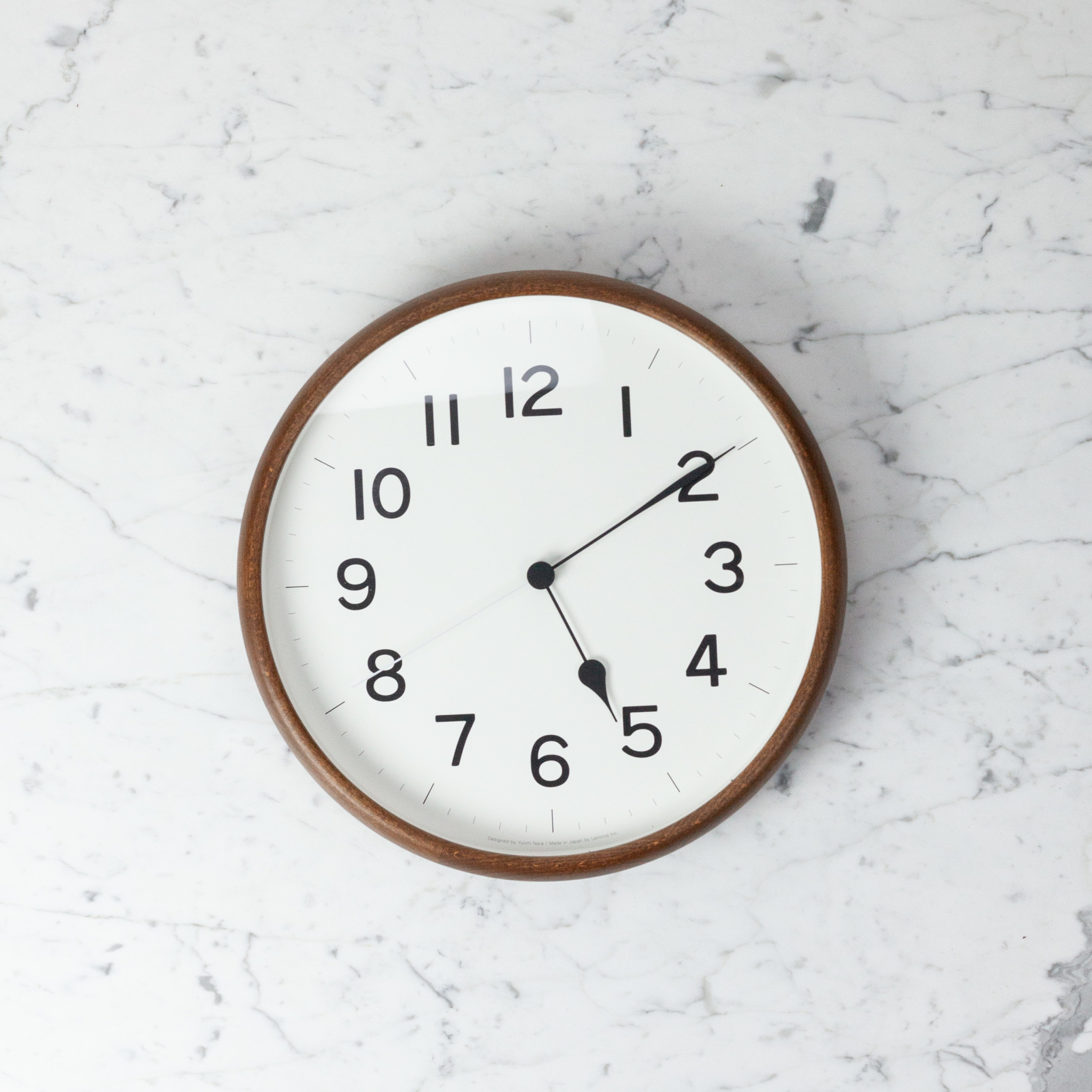 Lemnos Clocks Japanese Clock - Root Round - Brown