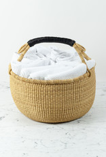 Bolga Baskets Natural Grass Bolga Shopper Basket with Handle - 15" x 18"