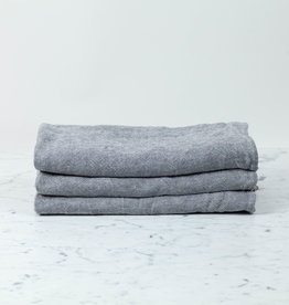 Square Towel with Hanging Loop - Dark Grey - The Foundry Home Goods