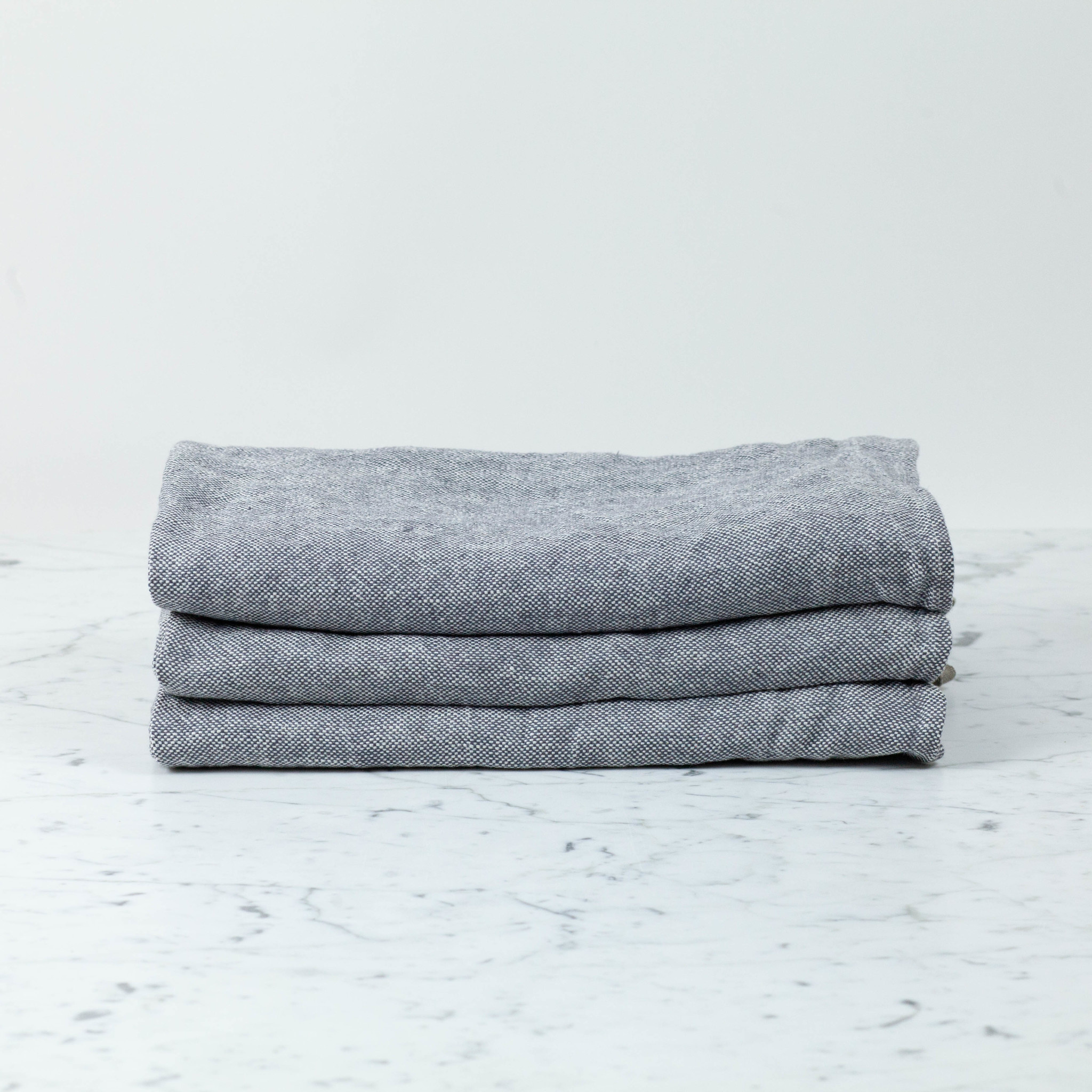 Thick Linen Chambray Towel Grey - 29.5 x 57"