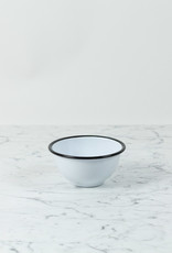 Black + White Enamel Bowl - 5.5" - 16oz