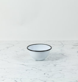 Black + White Enamel Bowl - 5.5" - 16oz