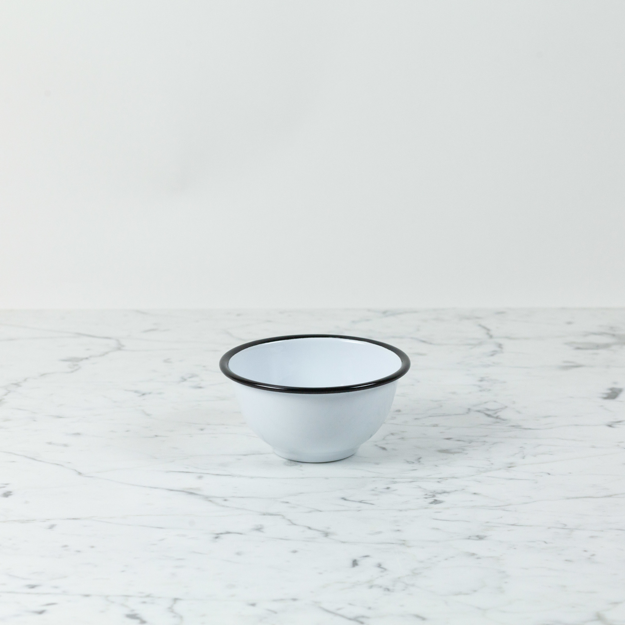 Black + White Enamel Bowl - 5.5" - 16oz