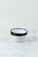 Black + White Enamel Bowl - 5.5" - 16oz