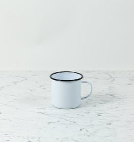 Black + White Enamel Large Mug - 16 oz